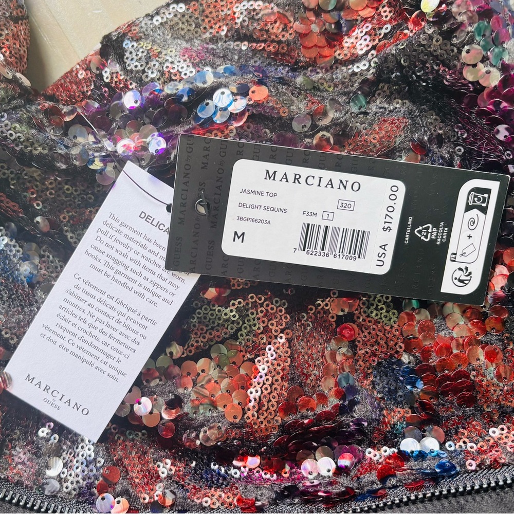 Guess by Marciano Multicolor Sequin Bomber Jacket - Picture 7 of 7
